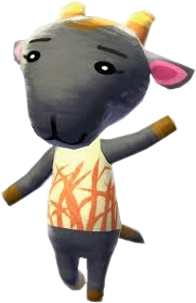 an image showing the goat villager nan from animal crossing