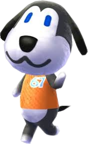 an image of the dog villager walker from animal crossing.